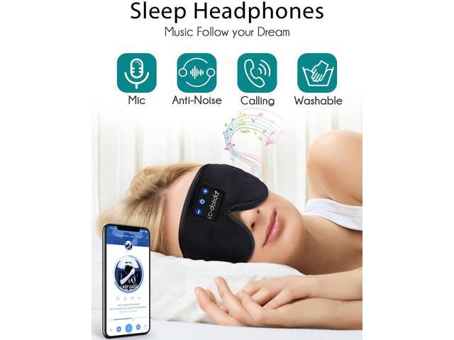 LC-dolida Sleep Mask with Bluetooth Headphones Bluetooth Sleep Mask Sleep Headphones,3D Eye Mask for Sleeping Mask Music Sleeping Headphones for...