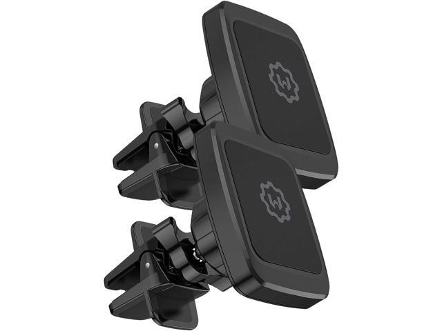 WixGear Magnetic Phone Car Mount, [2 Pack] Air Vent Car Phone Mount Holder, Phone Holder for Car with Twist-Lock Base, Compatible with All Smartphones