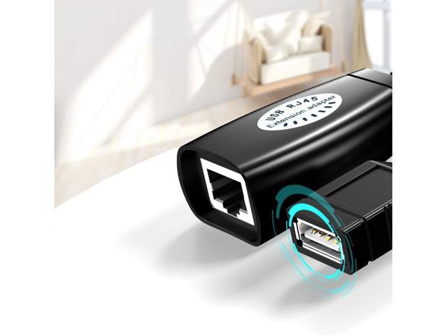 USB Over Cat6SNLLMZI USB RJ45 Extender Over Cat5/Cat5e/Cat6/Cat7/Cat8 Cable Extension Cable Connector Adapter - 2 Pairs