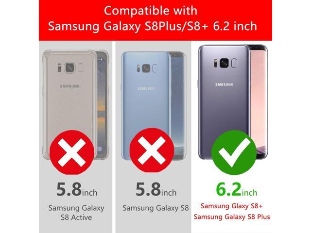 Military Grade Drop Impact for Samsung Galaxy S8 Plus Case 6.2 inch 360 Metal Rotating Ring Kickstand Holder Built-in Magnetic Car Mount Armor for...