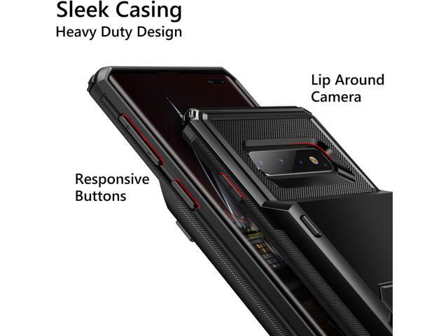 Vofolen Case for Galaxy S10 Plus Case Wallet [4 Card Pocket] Card Holder Slot Anti-Scratch Dual Layer Protective Bumper Tough Rubber Armor Hard...
