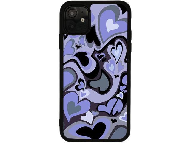 Cute Phone Cases Purple Love Heart Cute Phone Case Slim Soft Protective Phone Case Compatible with iPhone 11