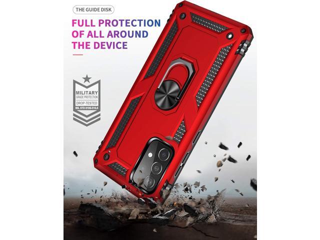 Military Grade Drop Impact for Samsung Galaxy A52 5G Case 360 Metal Rotating Ring Kickstand Holder Armor Heavy Duty Shockproof Case for Galaxy A52...