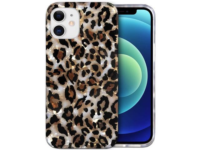 J. west Case Compatible with iPhone 11 6.1-inch, Luxury Sparkle Translucent Clear Leopard Cheetah Print Pearly Design Soft Silicone Slim TPU...
