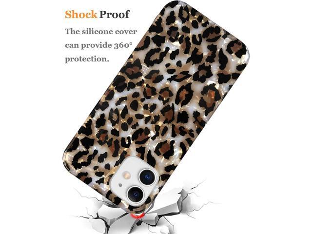 J. west Case Compatible with iPhone 11 6.1-inch, Luxury Sparkle Translucent Clear Leopard Cheetah Print Pearly Design Soft Silicone Slim TPU...
