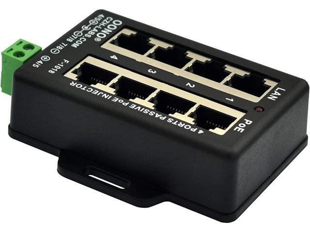 4 Ports Passive RJ45 PoE Power Injection Module, Power Over Ethernet Injector
