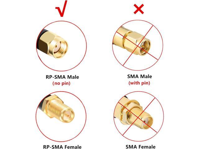 RP-SMA Male to RP-SMA Female Cable 10ft, XRDS -RF RG58 RP-SMA Cable WiFi Antenna Extension Coax Cable for WiFi LAN Router Wireless Network Card...