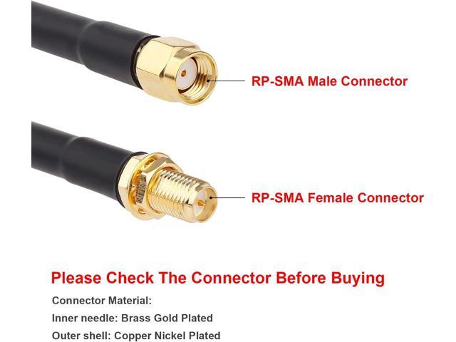 RP-SMA Male to RP-SMA Female Cable 10ft, XRDS -RF RG58 RP-SMA Cable WiFi Antenna Extension Coax Cable for WiFi LAN Router Wireless Network Card...