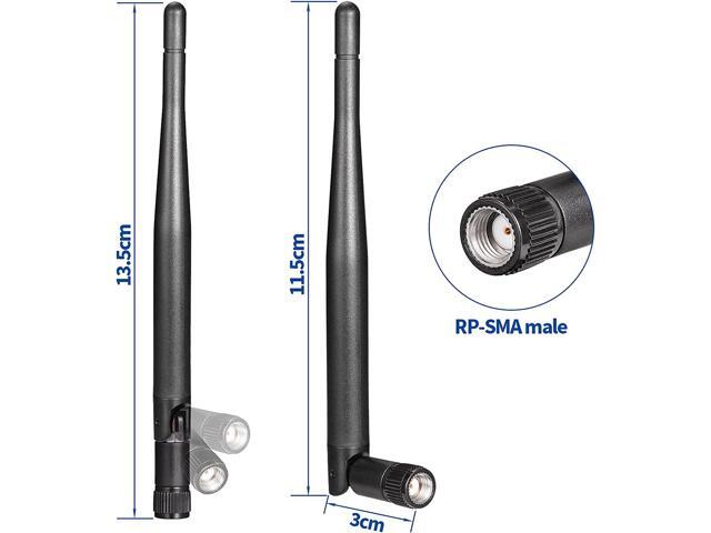 Bingfu Dual Band WiFi Antenna 2.4GHz 5GHz 5.8GHz 3dBi RP-SMA Male Antenna Replacement (4-Pack) for WiFi Router Wireless Network Card USB Adapter...