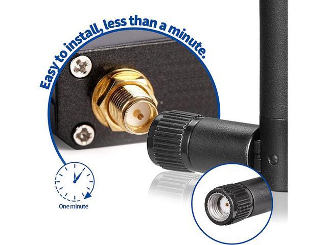 Bingfu Dual Band WiFi Antenna 2.4GHz 5GHz 5.8GHz 3dBi RP-SMA Male Antenna Replacement (4-Pack) for WiFi Router Wireless Network Card USB Adapter...