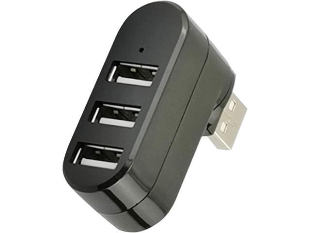 AYECEHI USB Port Splitter, USB 3 Port Compact Portable Rotatable HUB, USB Hub Dock [90°/180° Degree Rotatable] for PC Laptop Notebook and More - Black
