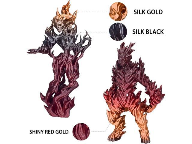 3D Printer Filament, PLA Filament Silk Gold Shiny Red Black PLA Filament 1.75mm +/- 0.02mm, 3D Printing Filament 1kg/2.2lbs