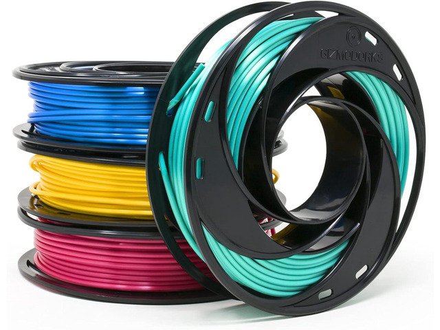 Gizmo Dorks PLA Filament for 3D Printers 1.75mm 200g, 4 Color Pack Multicolor (Silk-Blue, Red Pink, Teal, Yellow Gold)