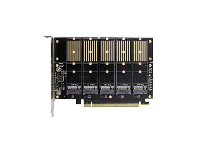 PCI-E X16 Adapter Card, JMB585 Chip M.2 Key B NVMe SSD Expansion Card NGFF Solid State Drive Adapter Card can be with BTC-37 series motherboard for.