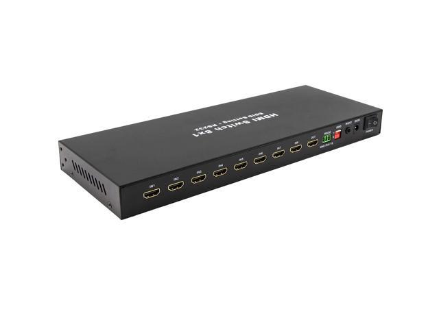 8-port HDMI Switch 4K Professional 4K 8X1 HDMI Switch Switcher RS232&EDID control HDMI 1.4 4K@30Hz for UHDTV PC Projector