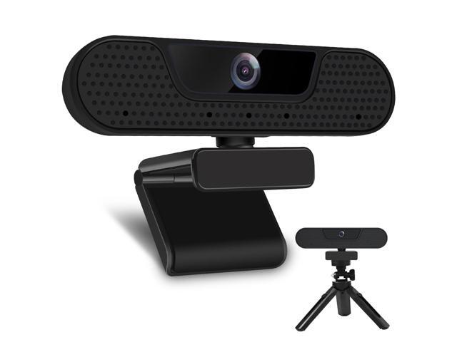 VIZOLINK 4K Webcam with 4 Noise-canceling Microphones for Computer/Laptop/Mac, Privacy Cover and Tripod, Work with Video Conference, Live...