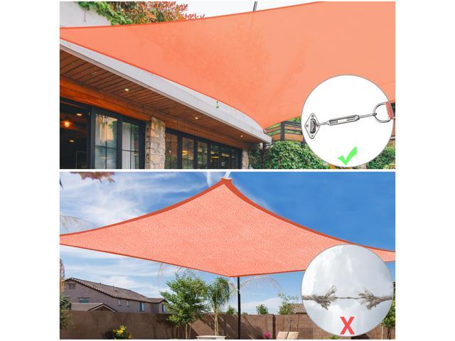 Yescom Rectangle Sun Shade Sail Hardware Kit 304 Anti-Rust Stainless Steel Patio Lawn