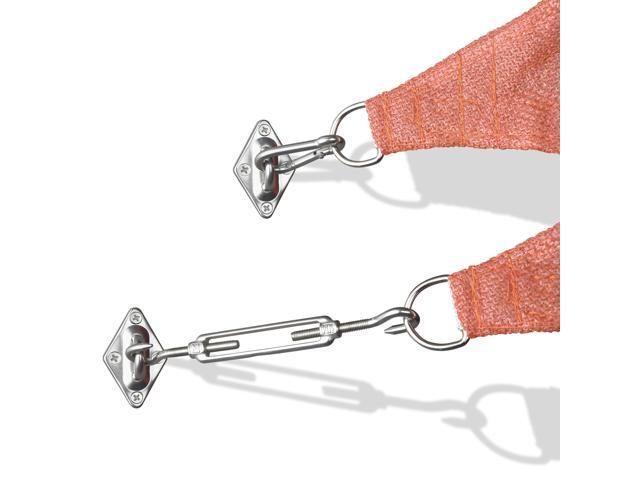 Yescom Triangle Sun Shade Sail Hardware Kit 304 Anti-Rust Stainless Steel Outdoor Yard