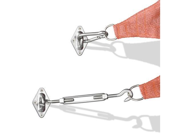 Yescom Rectangle Sun Shade Sail Hardware Kit 304 Anti-Rust Stainless Steel Patio Lawn