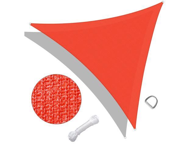 Yescom 28 Ft 97% UV Block Triangle Sun Shade Sail Canopy Outdoor Patio Pool Cover Net