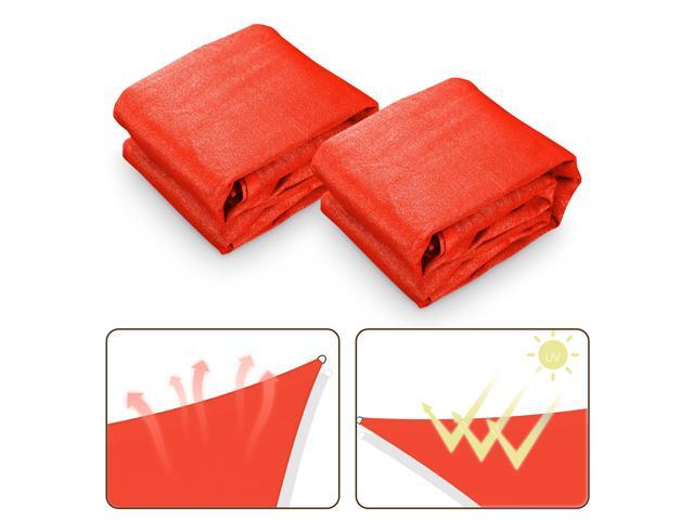 Yescom 2 Pack 25 Ft 97% UV Block Triangle Sun Shade Sail Canopy Outdoor Pool Cover Net