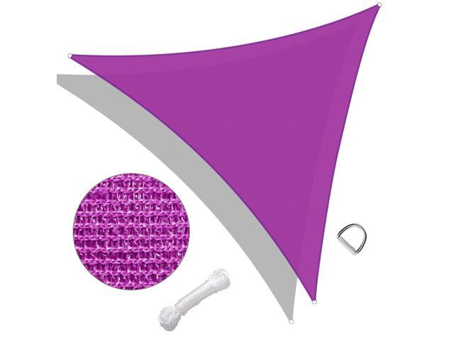Yescom 28 Ft 97% UV Block Triangle Sun Shade Sail Canopy Outdoor Patio Awning Shelter