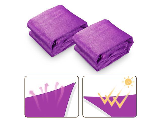 Yescom 2 Pack 28 Ft 97% UV Block Triangle Sun Shade Sail Canopy Outdoor Patio Awning