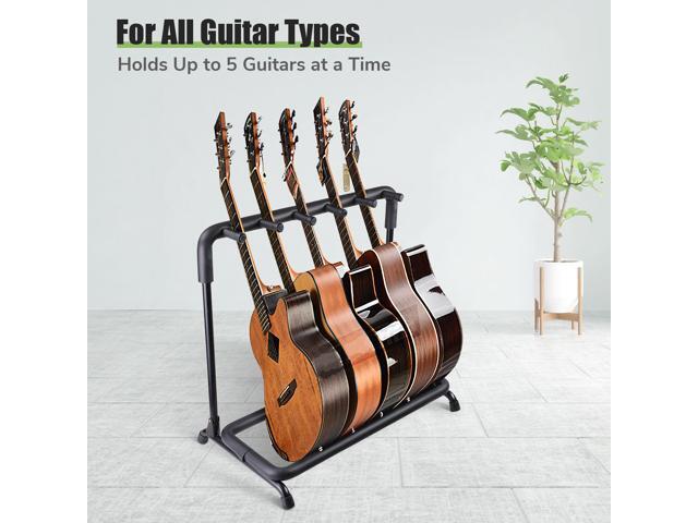 5 Five Holder Multi Guitar Folding Stand Band Stage Bass Acoustic Guitar Display Rack