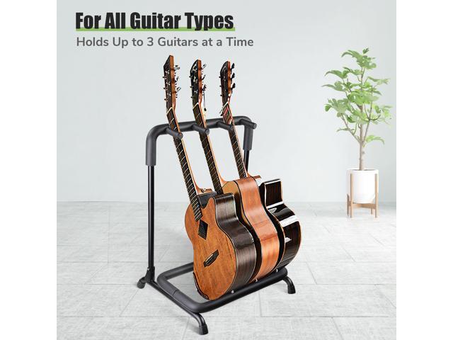 3 Three Holder Multi Guitar Folding Stand Band Stage Bass Acoustic Guitar Display Rack