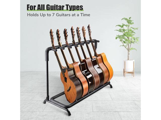 7 Seven Holder Multi Guitar Folding Stand Band Stage Bass Acoustic Guitar Display Rack