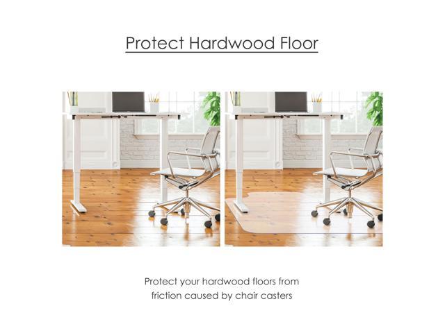 48' x 36' Clear PVC Floor Mat Protector w/ Lip 1.5mm Thick for Hard Wood Floors Home Office Chairs