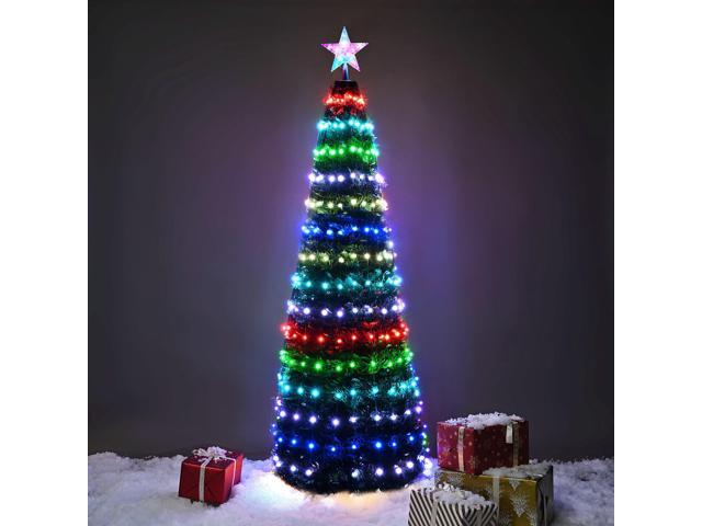 Photos - Other Jewellery YescomUSA 6 Ft Christmas Tree Decoration Light RGB LED String Lamp Bluetooth APP Con 