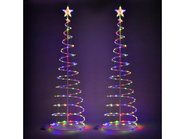 Photos - Other Jewellery YescomUSA 6Ft 182 LED Spiral Christmas Tree Light Star Multi-color Decoration Lamp 2 