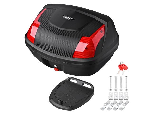 AHR 48L Motorcycle Tour Tail Box Scooter Trunk Storage Lock Carrier Case for Helmet