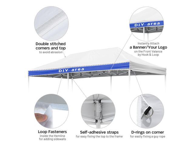 10x10' Wedding Party Tent Heavy Duty Gazebo Event w/ Removable Side Wall White