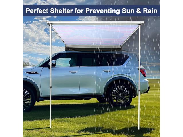 Yescom Car Side Awning Replacement 6.5x7.8 Ft Rooftop Tent SUV Outdoor Camping US Map