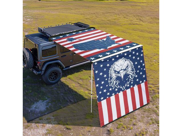 Yescom Awning Wall 6.4FT x 6.7FT for Caravan Car Side Shade Vehicle Tent Camping Windbreak Eagle