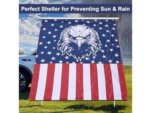Yescom Awning Wall 6.4FT x 6.7FT for Caravan Car Side Shade Vehicle Tent Camping Windbreak Eagle