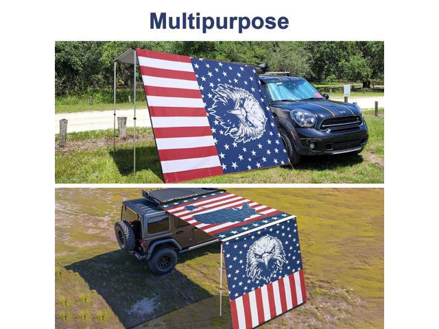 Yescom 6.5x7.8 Ft Carside Awning Replacement Fabric with Side Wall Roof Rack Overland