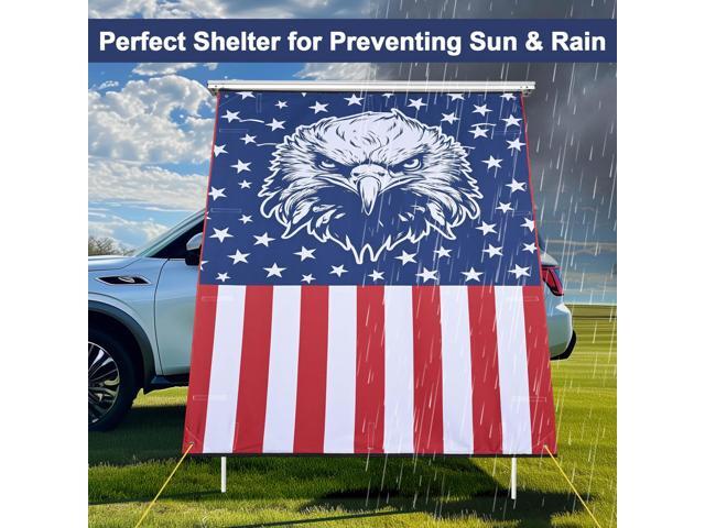 Yescom Awning Wall 4.6FT x 6.6FT for Caravan Car Side Shade Vehicle Tent Camping Windbreak Eagle