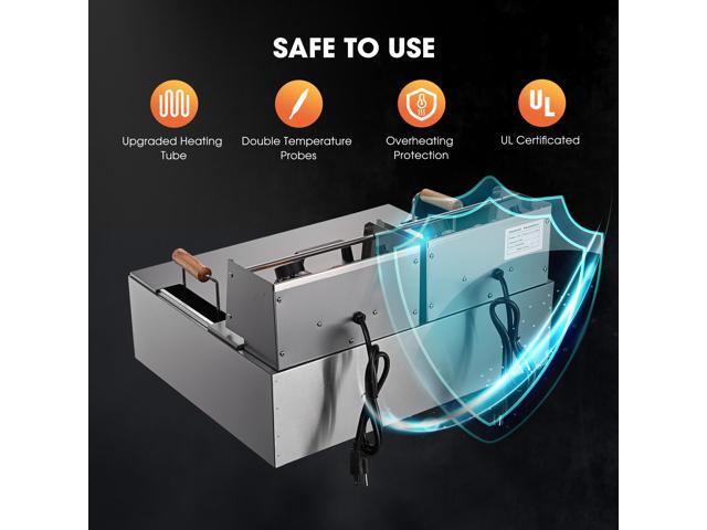 5000W 20L Electric Countertop Stainless Steel Deep Fryer Single Tank Basket Commercial Restaurant