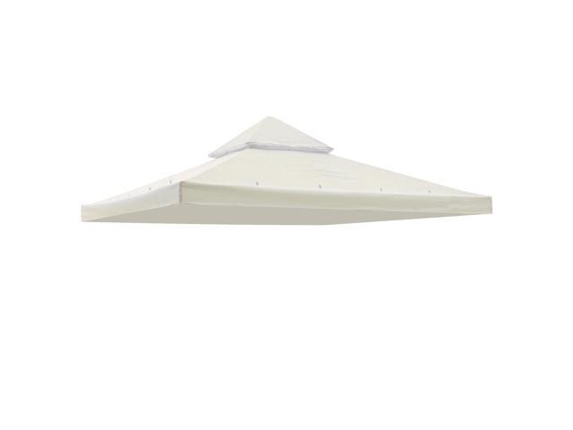 Yescom 8x8Ft 2-Tier Gazebo Top Replacement UV30+ for 2 Tier Outdoor Patio Canopy Cover Party Backyard Garden Ivory