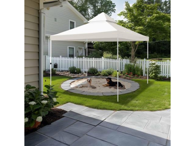 Yescom 8x8Ft 2-Tier Gazebo Top Replacement UV30+ for 2 Tier Outdoor Patio Canopy Cover Party Backyard Garden Ivory