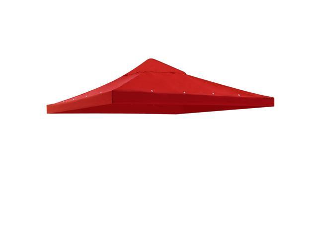 Yescom 10x10Ft Gazebo Top Replacement for beach cabanas for 1 Tier Outdoor Canopy Cover Patio Garden Yard Party Red