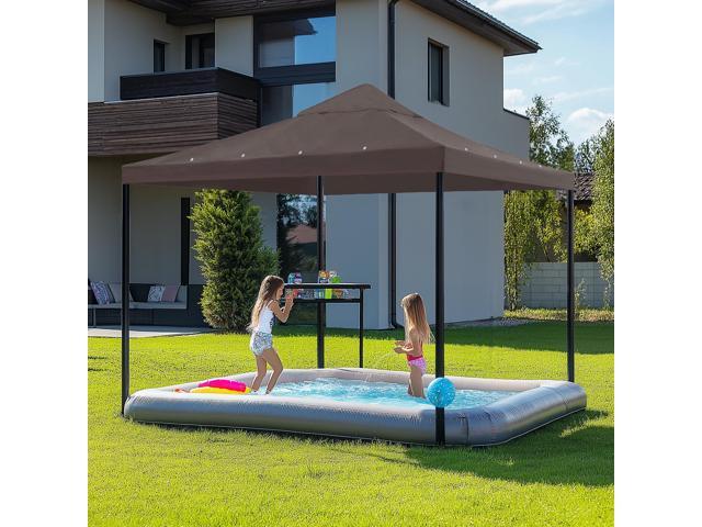 Yescom 10x10Ft Gazebo Top Replacement for beach cabanas for 1 Tier Outdoor Canopy Cover Patio Garden Yard Party Coffee