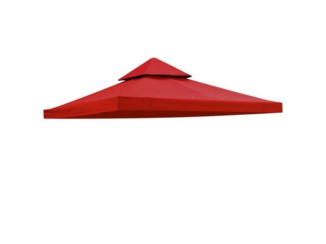 Yescom 8x8Ft 2-Tier Gazebo Top Replacement UV30+ for 2 Tier Outdoor Patio Canopy Cover Party Backyard Garden Red