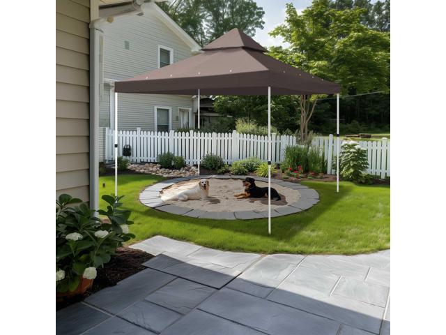 Yescom 8x8Ft 2-Tier Gazebo Top Replacement UV30+ for 2 Tier Outdoor Patio Canopy Cover Party Backyard Garden Coffee