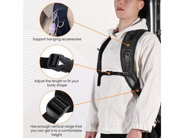 Yescom ABS Acoustic Guitar Case Hard with Backpack Straps Dreadnought Hardshell for Airline Travel