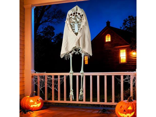 Yescom Life Size Skeleton Poseable Full Size Two Head 5.4Ft Halloween Party Decoration Haunted House 2025