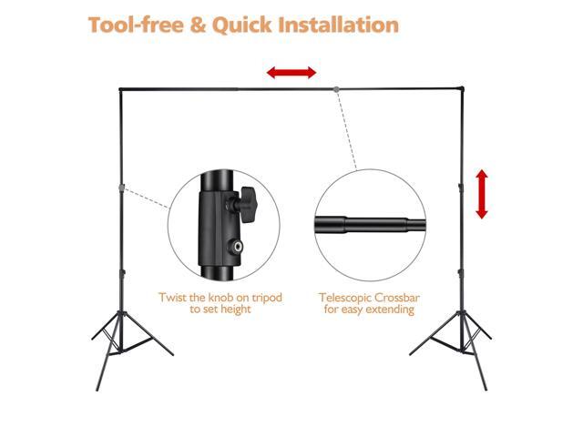 9.5x10 Ft Photo Backdrop Stand Kit Tripod Crossbar for Muslin Background Studio